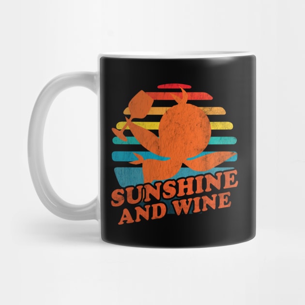 The Orange Bird Sunshine and Wine Orlando Florida Retro Distressed Look by Joaddo